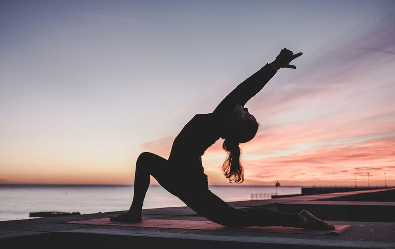 Meditation at sunrise